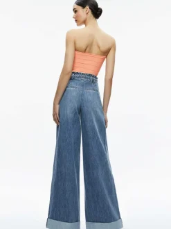 Alice and Olivia Alison Full Length Tube Top-Women Tops