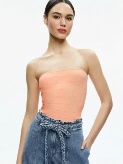 Alice and Olivia Alison Full Length Tube Top-Women Tops