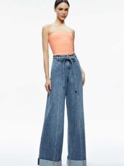 Alice and Olivia Alison Full Length Tube Top-Women Tops