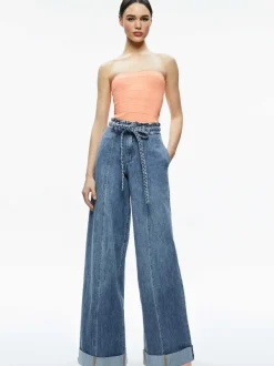 Alice and Olivia Alison Full Length Tube Top-Women Tops
