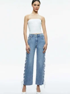 Alice and Olivia Alison Full Length Tube Top-Women Tops