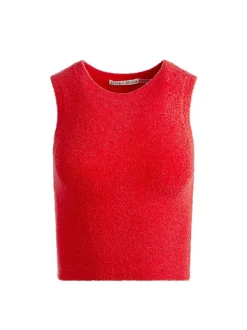 Alice and Olivia Amity Sleeveless Cropped Tank-Women Tops