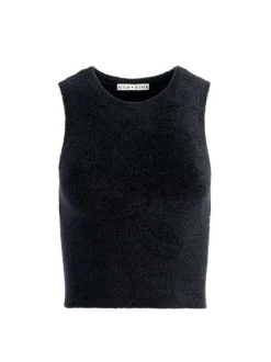 Alice and Olivia Amity Sleeveless Cropped Tank-Women Tops
