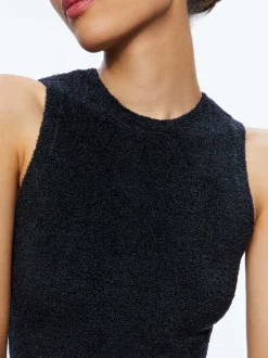 Alice and Olivia Amity Sleeveless Cropped Tank-Women Tops