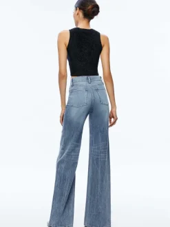 Alice and Olivia Amity Sleeveless Cropped Tank-Women Tops