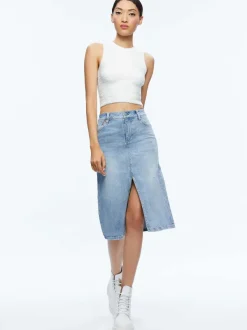 Alice and Olivia Amity Sleeveless Cropped Tank-Women Tops