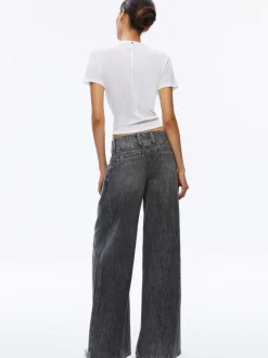 Alice and Olivia Anders Low Rise Pleated Jean-Women Pants