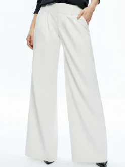 Alice and Olivia Anders Vegan Leather Low Rise Pant-Women Pants