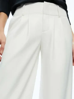 Alice and Olivia Anders Vegan Leather Low Rise Pant-Women Pants