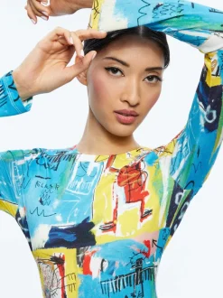 Alice and Olivia A+O X Basquiat Delora Maxi Dress-Women Dresses