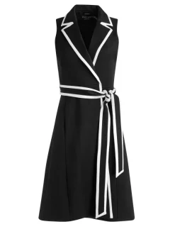 Alice and Olivia Aubrey Long Trench Vest-Women Jackets + Coats