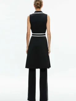 Alice and Olivia Aubrey Long Trench Vest-Women Jackets + Coats