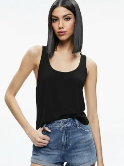 Alice and Olivia Avril Boxy Tank-Women Tops
