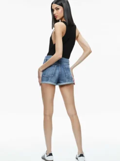 Alice and Olivia Avril Boxy Tank-Women Tops