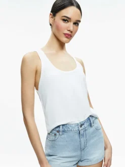 Alice and Olivia Avril Boxy Tank-Women Tops