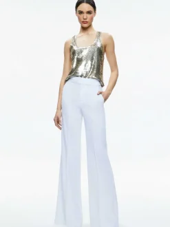 Alice and Olivia Avril Sequin Boxy Tank-Women Tops