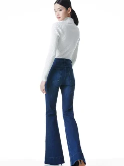 Alice and Olivia Beautiful High Rise Bell-Women Pants