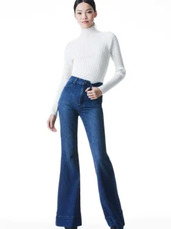 Alice and Olivia Beautiful High Rise Bell-Women Pants