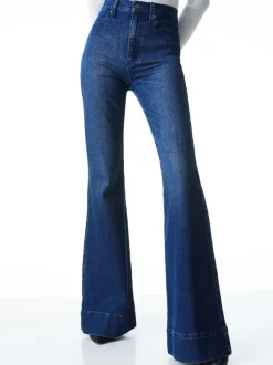 Alice and Olivia Beautiful High Rise Bell-Women Pants