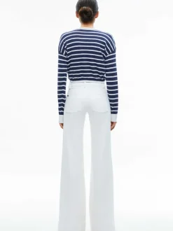 Alice and Olivia Bernetta Cropped Drawstring Pullover-Women Sweaters