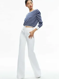 Alice and Olivia Bernetta Cropped Drawstring Pullover-Women Sweaters