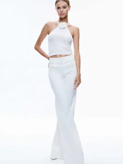 Alice and Olivia Bessie Halter Top-Women Tops