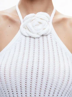 Alice and Olivia Bessie Halter Top-Women Tops