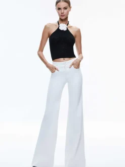 Alice and Olivia Bessie Halter Top-Women Tops