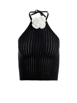 Alice and Olivia Bessie Halter Top-Women Tops