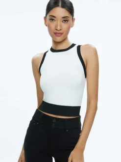 Alice and Olivia Boyd Crewneck Tank-Women Tops