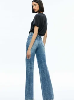 Alice and Olivia Braden Drop Shoulder Tee-Women Tops