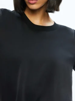 Alice and Olivia Braden Drop Shoulder Tee-Women Tops