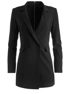 Alice and Olivia Breann Long Fitted Blazer-Women Jackets + Coats