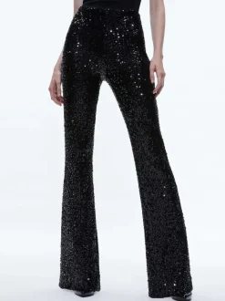 Alice and Olivia Breann Sequin Fitted Blazer + Lara Sequin Bootcut Pant-Women Matching Sets