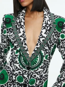 Alice and Olivia Bret Long Blazer-Women Jackets + Coats