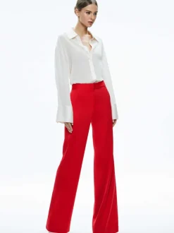 Alice and Olivia Calvin Wide Leg Baggy Trouser-Women Pants