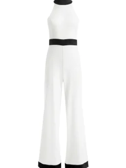 Alice and Olivia Cataline High Neck Wide Leg Jumpsuit-Women Jumpsuits