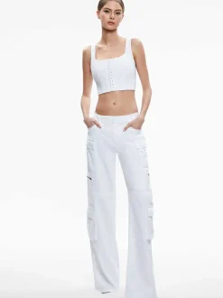 Alice and Olivia Cay Baggy Cargo Jeans-Women Pants