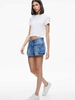 Alice and Olivia Cay Low Rise Cargo Short-Women Shorts