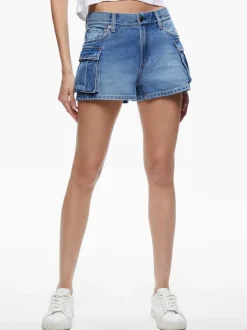 Alice and Olivia Cay Low Rise Cargo Short-Women Shorts