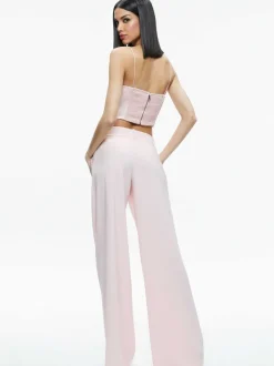 Alice and Olivia Ceresi Embellished Spaghetti Strap Top-Women Tops