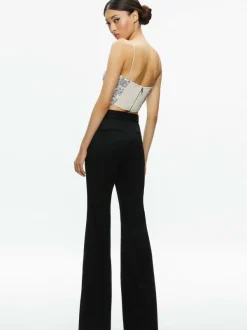 Alice and Olivia Ceresi Sequin Bandeau Crop Top + Maeve Sequin Slip Skirt-Women Matching Sets