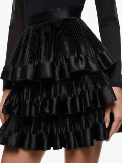 Alice and Olivia Chara Tiered Ruffle Mini Dress-Women Dresses