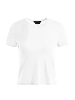 Alice and Olivia Cindy Classic Cropped Tee-Women Tops