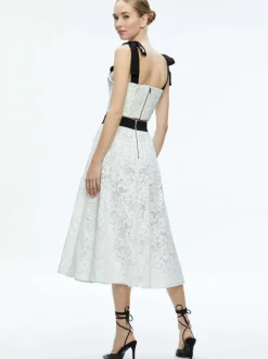 Alice and Olivia Clara Bow Strap Bustier Crop Top-Women Tops