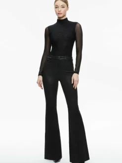 Alice and Olivia Clarinda Turtleneck Bodysuit-Women Tops