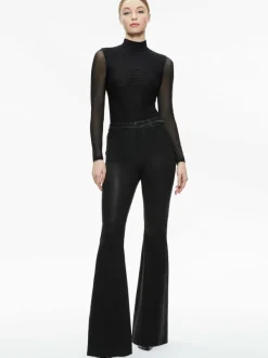 Alice and Olivia Clarinda Turtleneck Bodysuit-Women Tops