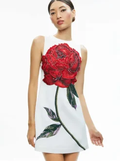 Alice and Olivia Clyde Embellished Shift Dress-Women Dresses