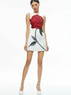 Alice and Olivia Clyde Embellished Shift Dress-Women Dresses