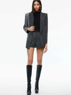 Alice and Olivia Colley Notch Collar Blazer-Women Jackets + Coats
